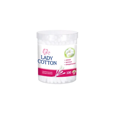 Ականջի բամբակե փsdայտիկներ, Lady Cotton, 100 հատ
