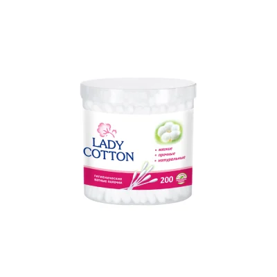 Ականջի բամբակե փայտիկներs, Lady Cotton, 200 հատ