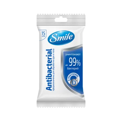 ԽՈՆԱՎ ԱdՆՁԵՌՈՑԻԿ SMILE «ԱՆՏԻԲԱԿՏԵՐԻԱԼ» ՍՊԻՐՏՈՎ , 15հատ