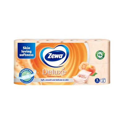 ZEWA DELUXE Դեղձ, 8 հատ