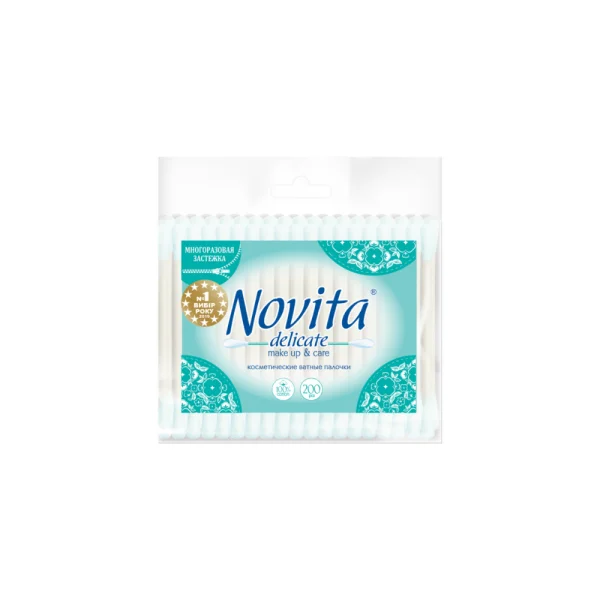Ականջի բամբակե փայտիկնվեր, Novita Delicate, 200 հատ