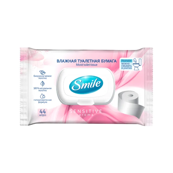 Wet toilet wipe SMILE SENSITIVE